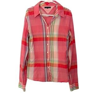 Tommy Hilfiger Women’s Plaid Multicolor Button Down Shirt
